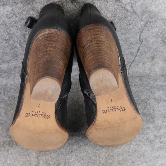 Madewell Shoes Womens 7 Bootie Fashion Classic Billie Boot Leather Stacked Heel - Picture 12 of 15